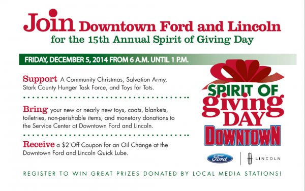 Spirit of Giving Day @ Downtown Ford and Lincoln | Canton | Ohio | United States
